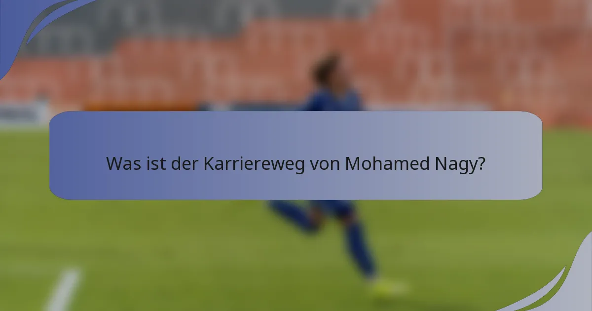 Was ist der Karriereweg von Mohamed Nagy?